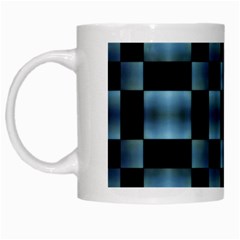 Checkboard Pattern Print White Mugs by dflcprints