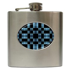 Checkboard Pattern Print Hip Flask (6 Oz) by dflcprints