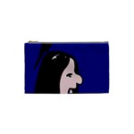 Girl and bird Cosmetic Bag (Small)  Front