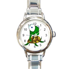 Turtle Round Italian Charm Watch by Valentinaart