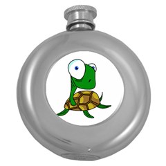 Turtle Round Hip Flask (5 Oz) by Valentinaart