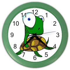 Turtle Color Wall Clocks by Valentinaart