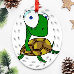 Turtle Ornament (oval Filigree)  by Valentinaart