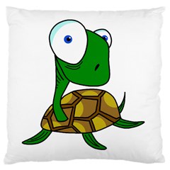 Turtle Large Cushion Case (two Sides) by Valentinaart