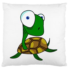 Turtle Large Flano Cushion Case (one Side) by Valentinaart