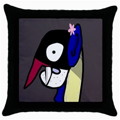 Monster Throw Pillow Case (black) by Valentinaart