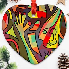 Colorful Dream Ornament (heart)  by Valentinaart