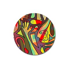 Colorful Dream Magnet 3  (round) by Valentinaart