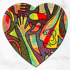 Colorful Dream Jigsaw Puzzle (heart) by Valentinaart