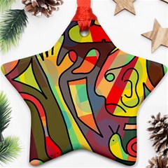 Colorful Dream Star Ornament (two Sides)  by Valentinaart