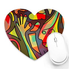 Colorful Dream Heart Mousepads by Valentinaart