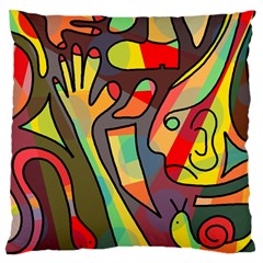 Colorful Dream Large Cushion Case (one Side) by Valentinaart