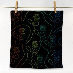 Floral Pattern Face Towel by Valentinaart