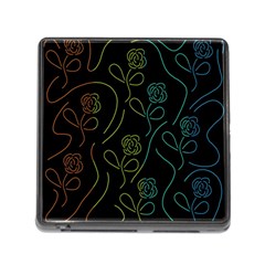 Floral Pattern Memory Card Reader (square) by Valentinaart