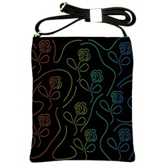 Floral Pattern Shoulder Sling Bags by Valentinaart