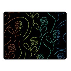 Floral Pattern Fleece Blanket (small) by Valentinaart