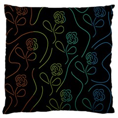 Floral Pattern Standard Flano Cushion Case (one Side) by Valentinaart