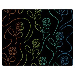 Floral Pattern Double Sided Flano Blanket (medium) 