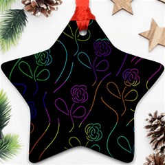 Flowers - Pattern Ornament (star)  by Valentinaart