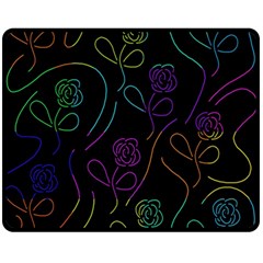 Flowers - Pattern Fleece Blanket (medium) 