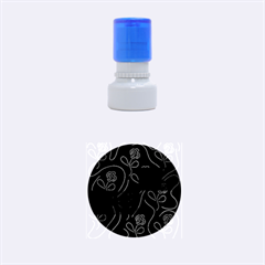 Flowers - Pattern Rubber Round Stamps (small)