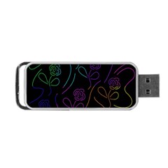 Flowers - Pattern Portable Usb Flash (two Sides)