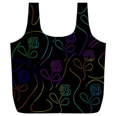 Flowers - Pattern Full Print Recycle Bags (l)  by Valentinaart