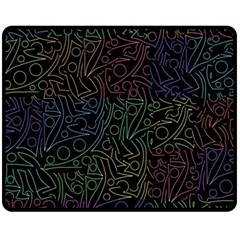 Colorful Pattern Double Sided Fleece Blanket (medium) 