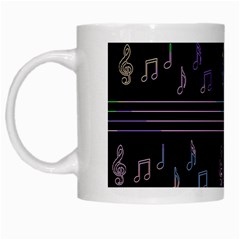 Music Pattern White Mugs by Valentinaart