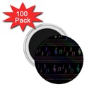 Music pattern 1.75  Magnets (100 pack)  Front