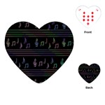 Music pattern Playing Cards (Heart)  Front