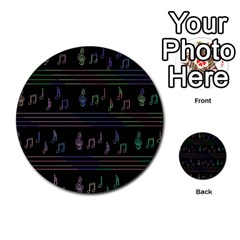 Music Pattern Multi-purpose Cards (round)  by Valentinaart