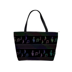 Music Pattern Shoulder Handbags by Valentinaart