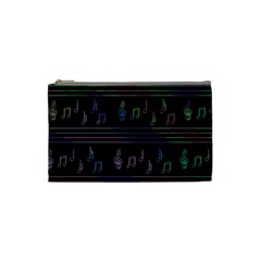 Music Pattern Cosmetic Bag (small)  by Valentinaart