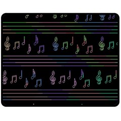 Music Pattern Fleece Blanket (medium)  by Valentinaart