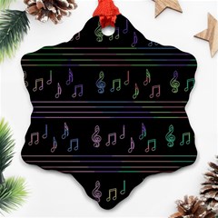 Music Pattern Ornament (snowflake) 