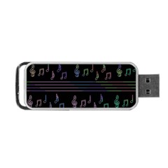 Music Pattern Portable Usb Flash (one Side) by Valentinaart