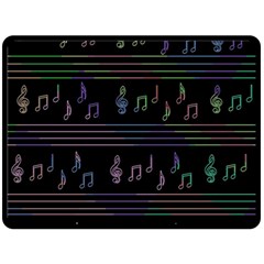 Music Pattern Double Sided Fleece Blanket (large) 