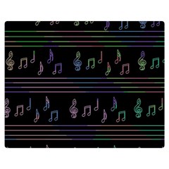 Music Pattern Double Sided Flano Blanket (medium) 