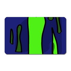 Green Snakes Magnet (rectangular) by Valentinaart