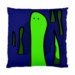 Green Snakes Standard Cushion Case (two Sides) by Valentinaart