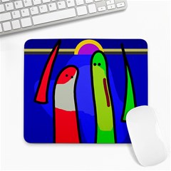 Colorful Snakes Large Mousepads by Valentinaart