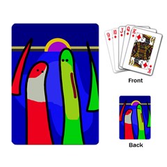 Colorful Snakes Playing Card by Valentinaart