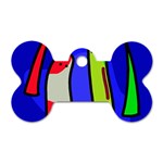 Colorful snakes Dog Tag Bone (Two Sides) Back