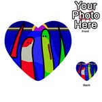 Colorful snakes Multi-purpose Cards (Heart)  Front 1