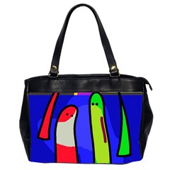 Colorful Snakes Office Handbags (2 Sides)  by Valentinaart