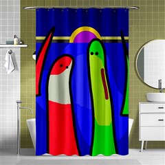 Colorful Snakes Shower Curtain 48  X 72  (small) 