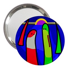 Colorful Snakes 3  Handbag Mirrors by Valentinaart