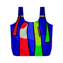 Colorful Snakes Full Print Recycle Bags (m)  by Valentinaart