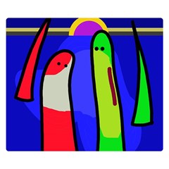 Colorful Snakes Double Sided Flano Blanket (small) 